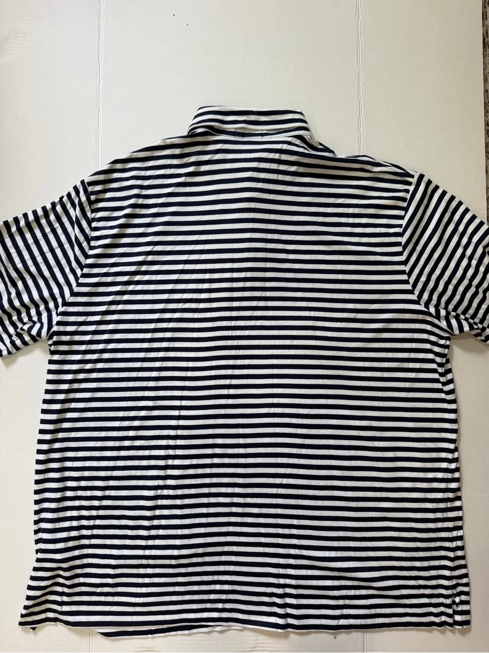Polo Ralph Lauren Polo Shirt Blue White Striped Pony Short Sleeve Mens Size 3XLT